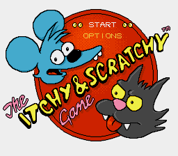 The Itchy & Scratchy Game - A Genuine Simpsons Product Title Screen